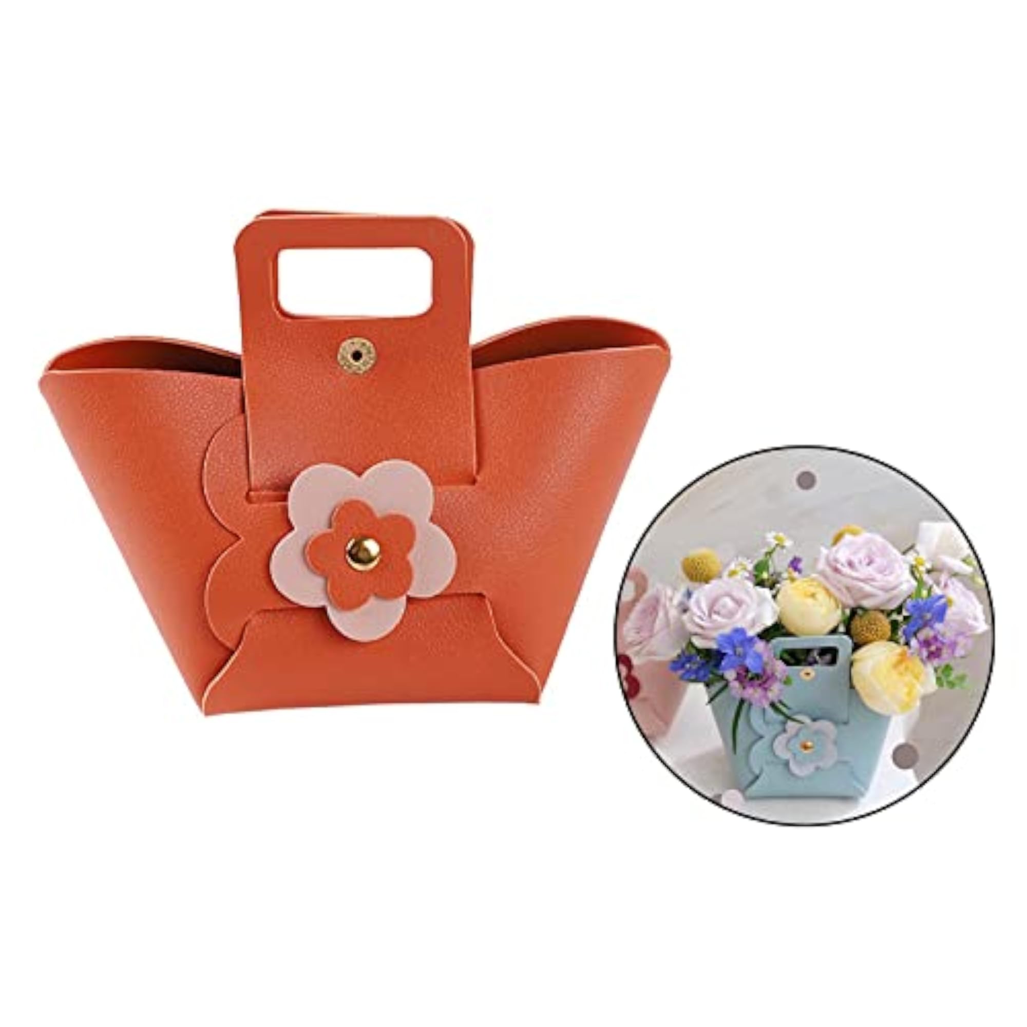 Gift Bags Handles Packaging Boxes Guests Birthday Party Orange