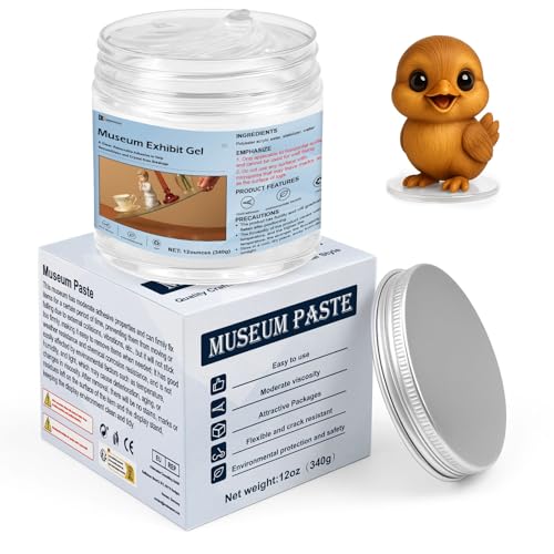 INNOVAYOU 340g Clear Museum Gel, Museum Putty Clear Removable for Collections, Easy to Use, Reusable Transparent Wax for Antiques, Glass, Ceramic, Art Crafts