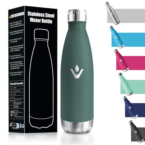 HoneyHolly Gourde Isotherme Enfant, Acier Inoxydable 18/8, 500ML Bouteille Isotherme, Sans BPA, Gourde Inox Enfant, Étanche Double Isolation, Water Bottle pour Camping, Écoles, Gymnases