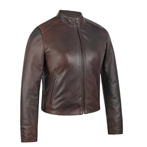Leatherick Damen-Lammlederjacke – Wolkenbraune Ausführung mit Frontreißverschluss und funktionalen Taschen (DE/NL/SE/PL, Alphanumerisch, XL, Regular, Regular)