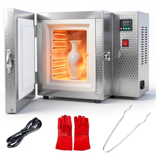 1500W Electric Kiln Pottery 800/1472 Temperature Control Jewelry Kiln