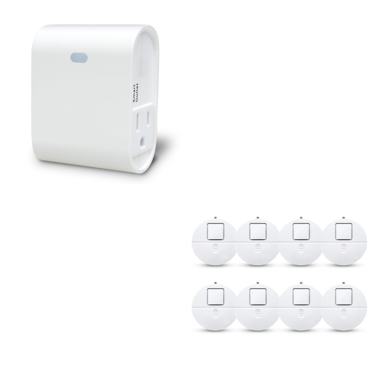 Z-Wave Outlet Plug-in Socket + Modern Ultra-Thin Window Alarm 8 Packs