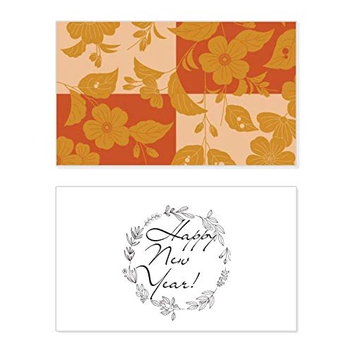 Tarjeta de Año Nuevo japonesa con diseño de flor amarilla