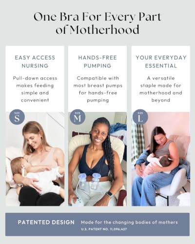 Image of Larken Hands Free Pumping Bra for Breastfeeding | Breast Pump - Maternity Bras for Pregnancy, Pumping & Nursing Bra in One