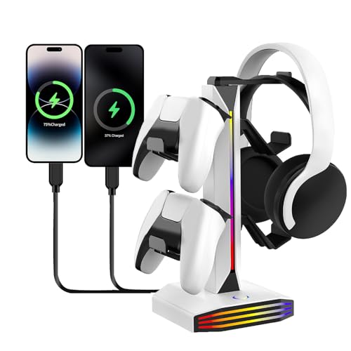 Support de contrôleur RVB de bureau rotatif Zerodis pour casque audio avec Type C