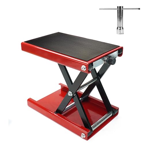 XUHONGYA Sollevatore A Forbice for Moto Martinetto for Moto con capacità di 1000 Libbre con Piattaforma in Gomma Antiscivolo Ideale for La Manutenzione E La Riparazione della Moto Cavalletto Centrale