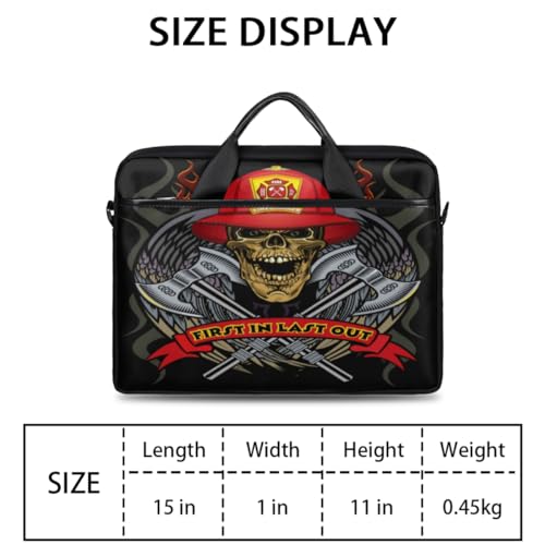 Firefighter Tattoo Laptop Bag Case Shoulder Messenger Carrying Bag 13 14 15 Inch Waterproof Computer Sleeve Cover Compatible with MacBook/Notebook/HP Acer Dell Lenovo ASUS Laptop2