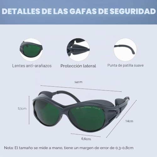 Miniatura 3 de Mcwlaser Ipl Gafas De Protección Láser Ocular Para Depilación, Ipl 200nm-2000nm Gafas Protectoras Uv400 Gafas De Bronceado Cosmetología Protección Ocular