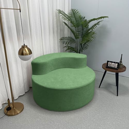 Generico Divano Rotondo, Poltrona Camera da Letto con Morbido Tessuto,