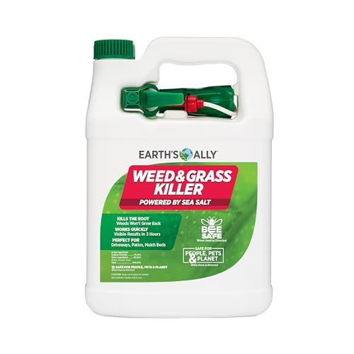 Earth's Ally Grass and Weed Killer Spray - Natural OMRI Listed Glyphosate-Free Herbicide Weed...