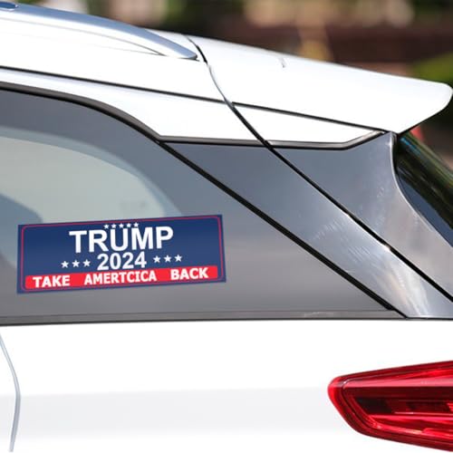 Image of Mandark 5PCS Car Trump 2024 Stickers, President Donald Trump Take America Back Vinyl Decals for Vehicle Bumper Window Laptop, Self-Adhesive Auto Decor Sticker, Universal for SUV, Truck, RV (Blue)