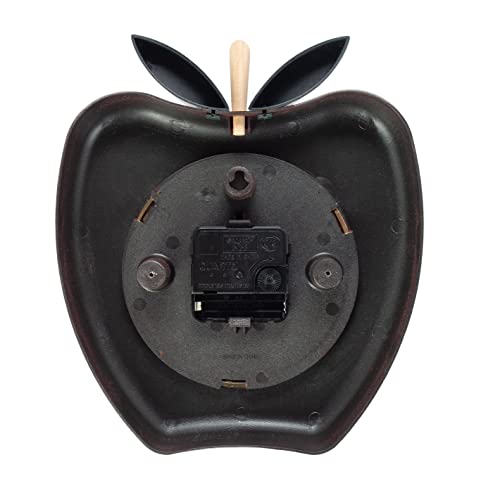 Park Madison Apple 9 Inch Quality Quartz Battery Operated 3 Dimensional Easy To Read Home/Office/Kitchen/Classroom/School Clock Classic Movement Red 13712 #TOP3