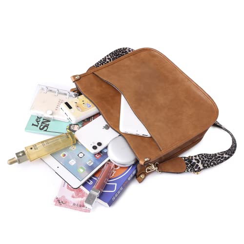 KlaOYer 2 Adjustable Strap Bag,Crossbody Bags Women,Guitar Strap Purse,Vegan Handbags Soft Shoulder Bag For Women - Image 6