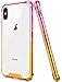 Salawat Compatible iPhone Xs Max Case, Clear iPhone Xs Max Case Cute Anti Scratch Slim Phone Case Cover Reinforced TPU Bumper Shockproof Protective Case for iPhone Xs Max 6.5inch 2018 (Pink Gold)