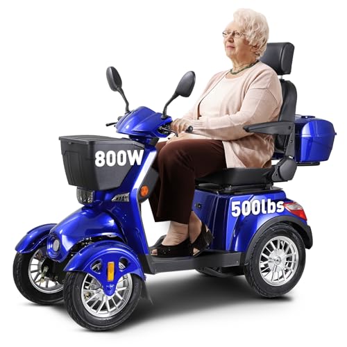 CreekT Off-Road Blue Four-Wheel Scooter