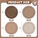 Wiooffen 50Pcs Brown Paper Plates 9 Inch Gradient Color Disposable Round Dessert Plates Brown Party Tableware Solid Tan Paper Plate Winter Table Decors for Birthday Gatherings Outdoor Party