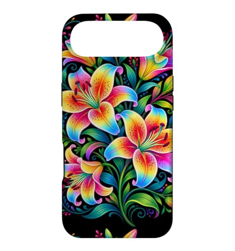 Tiger Lilies Rainbow Colorful Autumn Flowers Lily Buds �X�}�z�P�[�X iPhone Air �p