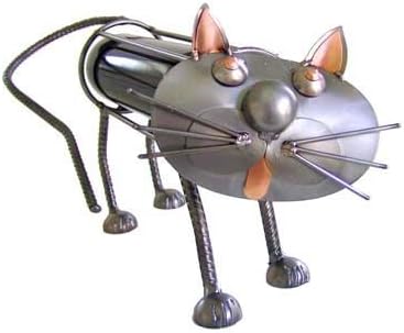 Cat Steel Wine Bottle Caddies or Sculptures - from H & K 6132-LI