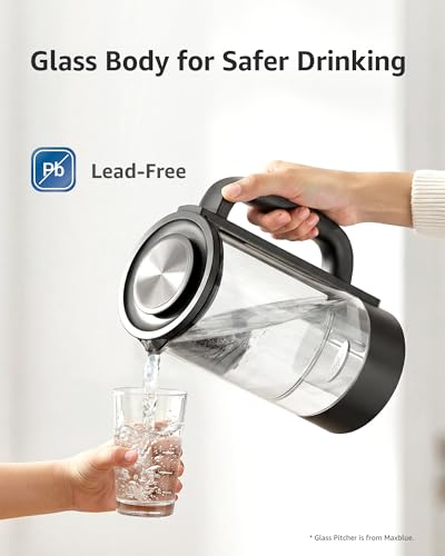 Jarra de agua de cristal gris Maxblue para servir a la mesa con ósmosis Waterdrop 4