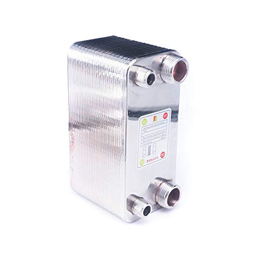 Sorekarain 32 Plates Wort Chiller Cooler Heat Exchanger Sus 304 Stainless Steel Home Brew Beer Wine Making #TOP4