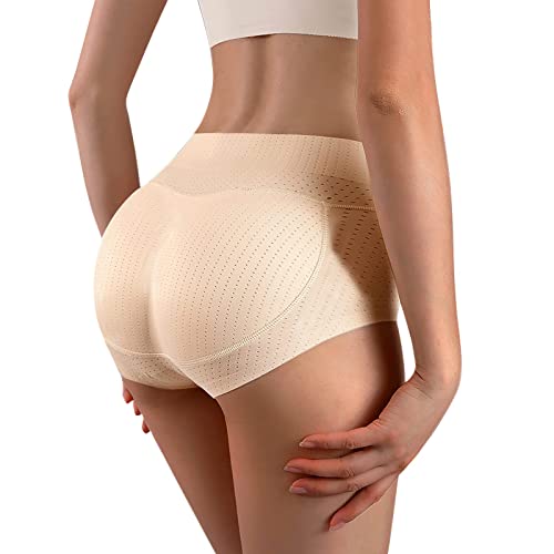 Meiyating Womens Butt Lifter Panties Seamless Latex Padded Underwear Hip Enhancer Panty Nude #TOP24