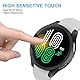 OFFCUP Hülle für Samsung Galaxy Watch, 2 Stück Hülle Kompatibel mit Samsung Galaxy Watch 4 40mm, Gesamt Schutzhülle Ultradünne Hard PC Eingebaut Kratzfest Gehärtetes Glas Displayschutz - Schwarz