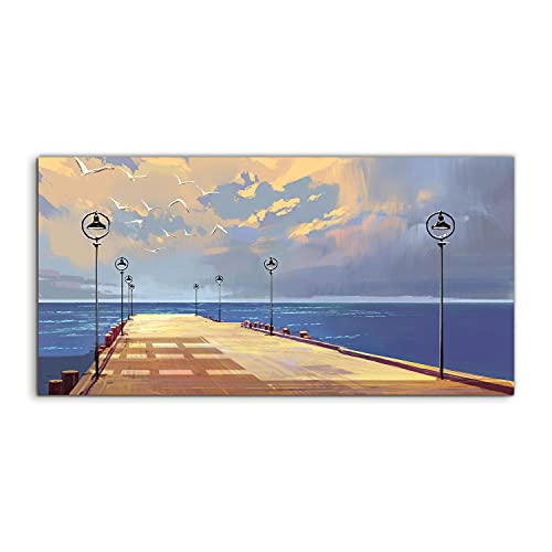 Photo acrylique pont de mer 100x50cm pour une ambiance zen en chambre