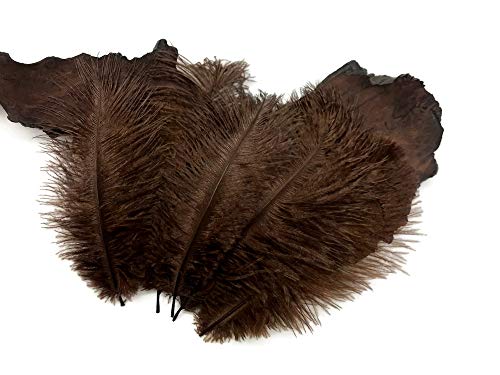 Moonlight Feather | 100 Pieces - 6-8" Brown Wholesale Ostrich Drabs Feathers (Bulk) Party Centerpiece Wedding Supplier #TOP5