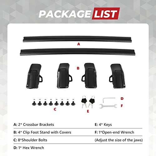 Alavente Roof Rack Crossbar Compatible With Chevrolet Tahoe/Suburban/Gmc Yukon&Yukon Xl/Cadillac Escalade&Escalade Esv 2021-2022 W/ Side Rails 400Lbs Adjustable Luggage Cargo Carrier Bar Rooftop #TOP7