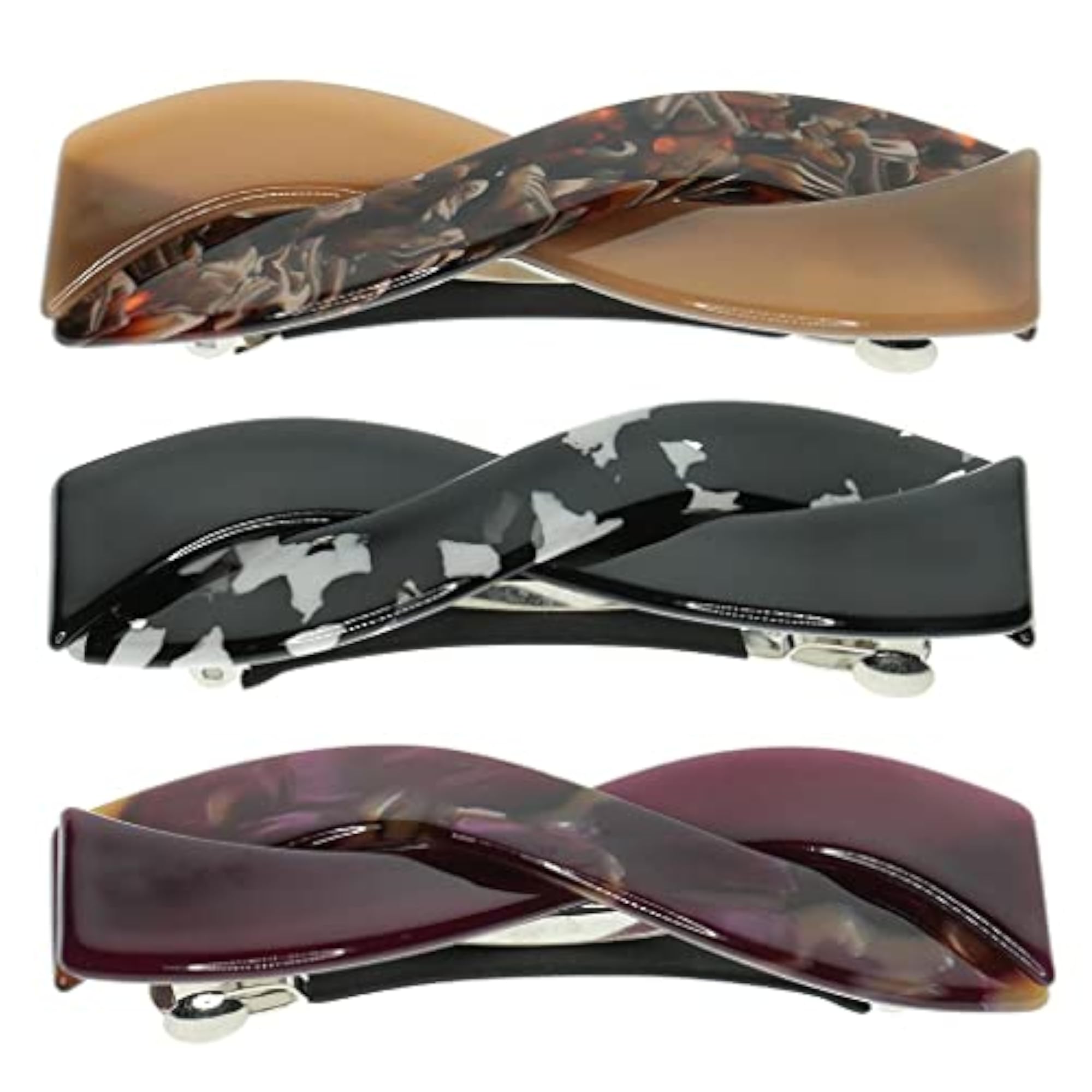 BNF® 5xFrench Acetate Hair Clip Barrette Set