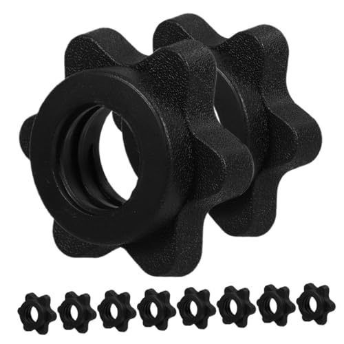 STOBAZA Hexagonal Nut Accessories Dumbbell Nuts Weight Collars for Dumbbell Bars 25mm 10pcs Set