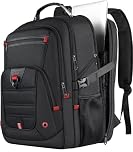 Z-MGKISS Men's Extra Large 55L Anti-Theft Backpack, TSA-Approved for 18.4-19" Gaming Laptops, Gym Work Travel for Business College Daypack (Black)