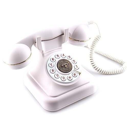 Téléphone fixe vintage rétro 1960s avec fil et cloche métallique pour maison et bureau