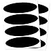 B REFLECTIVE Éco Oval, (Paquete de 2) Kit de 4 Pegatinas Retro Reflectantes, Seguridad y Alta Visibilidad Nocturna, Adhesivo para Casco de Moto/Motocicleta/Bicicleta/Cochecito, 8,5 x 2,7 cm, Negro