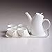 Nowoczesny zestaw do herbaty do herbaty Kawa Woda Biała porcelana Zestaw do herbaty Zestaw do herbaty z tacą Dzbanek do herbaty 800ml z otworami filtracyjnymi, 4 filiżanki 175ml