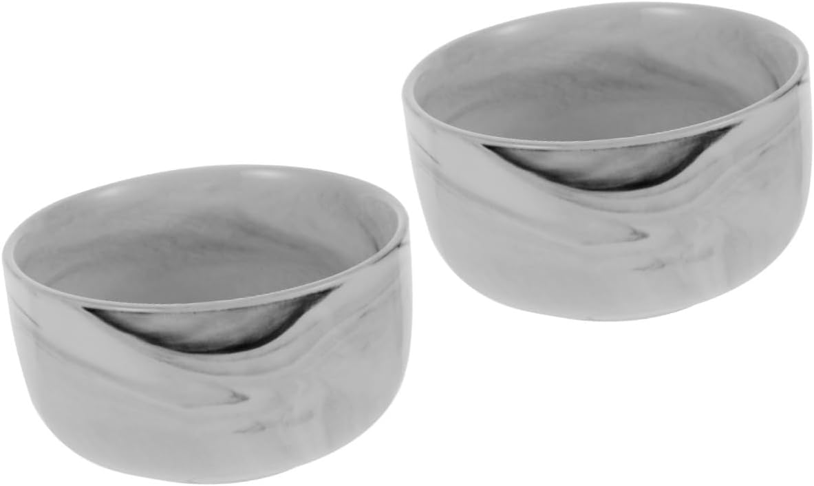 2pcs Men Shaving Soap Bowl Porcelain Shaving Bubbles Bowl Skincare Equipment Decorative for Barber at Home