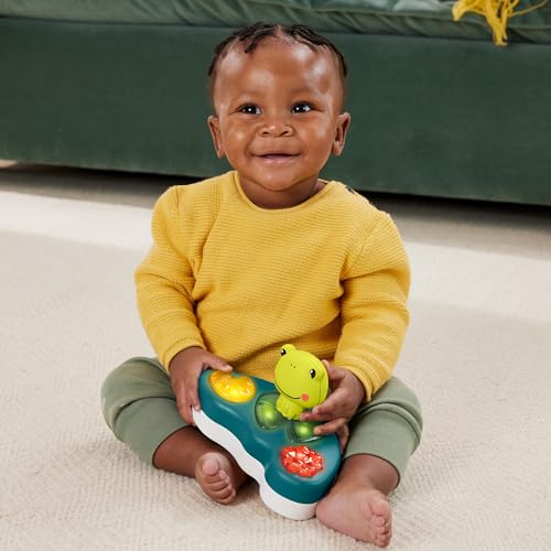 Fisher-Price Skoczek Wspaniałe kolory Centrum zabaw z muzyką, światełkami, dźwiękami i zabawkami rozwojowymi, HNX59