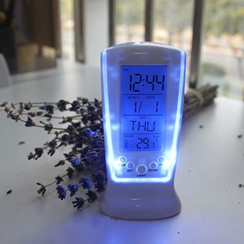 ekqw015l Relógio moderno para sala de estar em casa, decoração de quarto e mesa digital de LED, desp