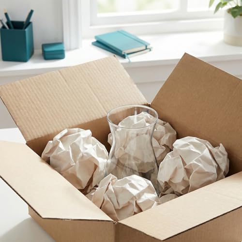 FAAING 600 Blatt Packpapier Umzug Geschirr, 42x29,7cm Groß Seidenpapier Verpackungspapier, Packing Paper Umzugspapier für Geschirr, Füllmaterial, Basteln Verpackungsmaterial