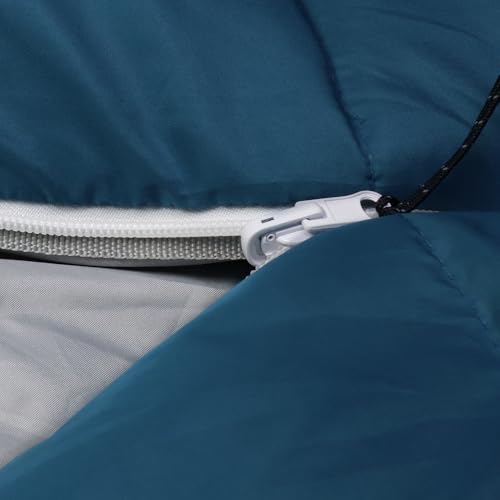 Thermotuff Bolsa de Dormir Usable con Capucha Doble, Mangas Largas, Bolsillos y Cordón Ajustable - Ideal para Camping, Senderismo en Clima Frío y Manta para Estadio (Azul L-XXL) miniatura 6