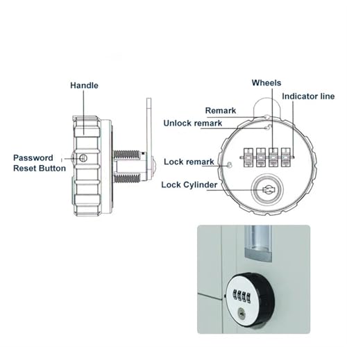 Serrure à combinaison à 4 chiffres sans clé avec réinitialisation Rarelock MS513 - 6