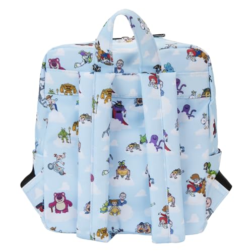 Loungefly Backpacks Toy Story Movie Collab All Over Print Nylon Mini Backpack Blue, Blue, One Size4