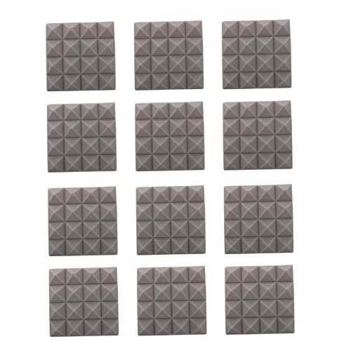 22 piezas de paneles acústicos piramidales absorbentes de sonido para estudios de grabación en casa, paneles de alta densidad gris para reducción de ruido y aislamiento acústico