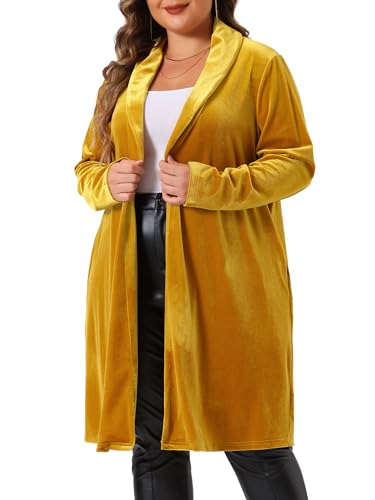 Image of Agnes Orinda Plus Size Velvet Blazers Jackets for Women Casual Lapel Suit Office Work Blazer | Soft Velvet Fabric, Notched Lapel, Button Closure, Vintage Party Style, Long Sleeve Casual Blazer Jacket