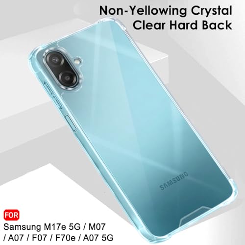 Image of TheGiftKart Back Cover Case for Samsung Galaxy M17e 5G / M07 / A07 / F07 / F70e / A07 5G | Shockproof Crystal Clear Hard Back | Hybrid Design | 360 Degree Protection (PC & TPU, Transparent Bumper)