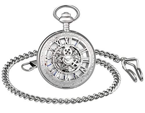 Montre de poche mécanique avec chaîne argentée : le cadeau idéal pour célébrer un grand événement