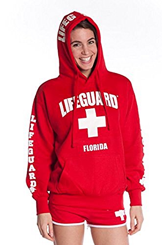 LIFEGUARD Official Ladies Florida Hoodie Red Small