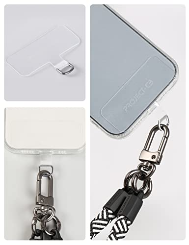 project-cb Enganche Móvil Colgar 2, Accesorios Móvil Colgante, Cuelga El Móvil Con Una Almohadilla, Enganche Para Móvil Transparente(Negro y Transparente) - imagen 5