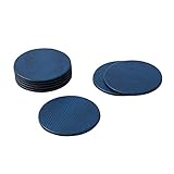 Caspari Snakeskin Scales Felt Backed Coasters in Navy Blue, 8 Count