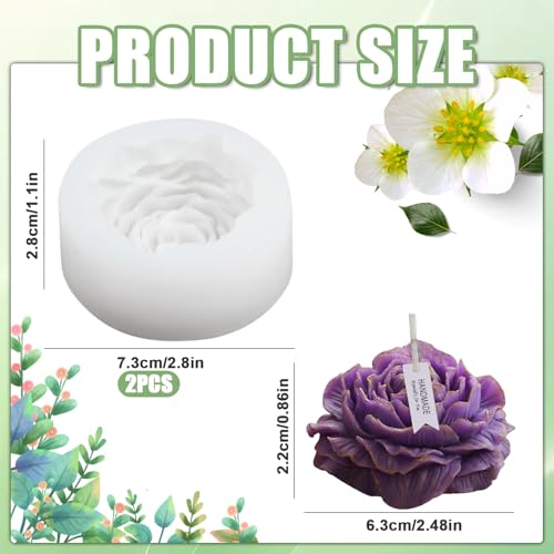 Miniatura 2 de Fizdoqg Moldes De Silicona Para Velas, 3 Unidades, Para Velas Navideñas, Moldes Para Fundición, Molde De Silicona Con Árbol De Navidad, Piñas De Abeto Para Hacer Velas D